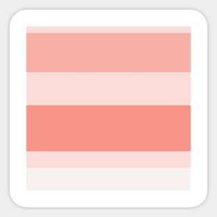 A gorgeous shape of Very Light Pink, Light Pink, Pale Salmon and Peachy Pink stripes. Sticker